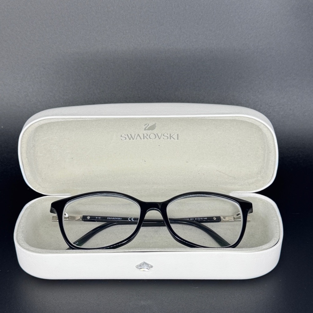 Swarovski Black Women's Glasses with White Case